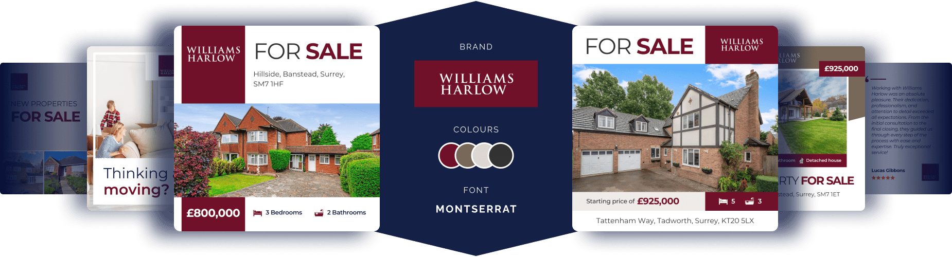 Williams Harlow branded templates
